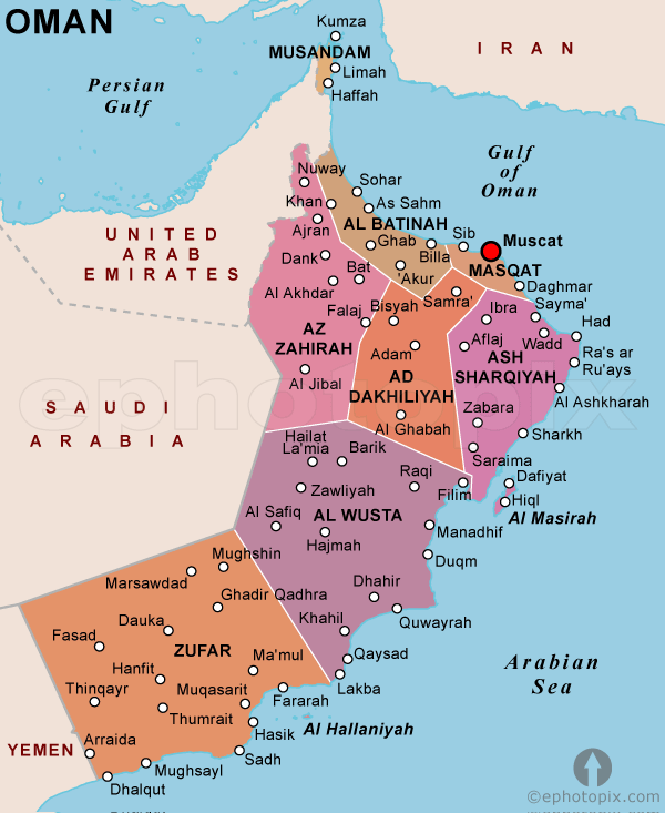 oman political map