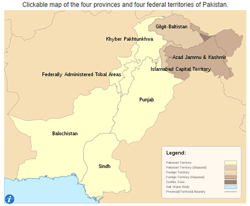 pakistan provinces map