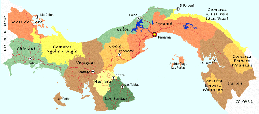 panama map province
