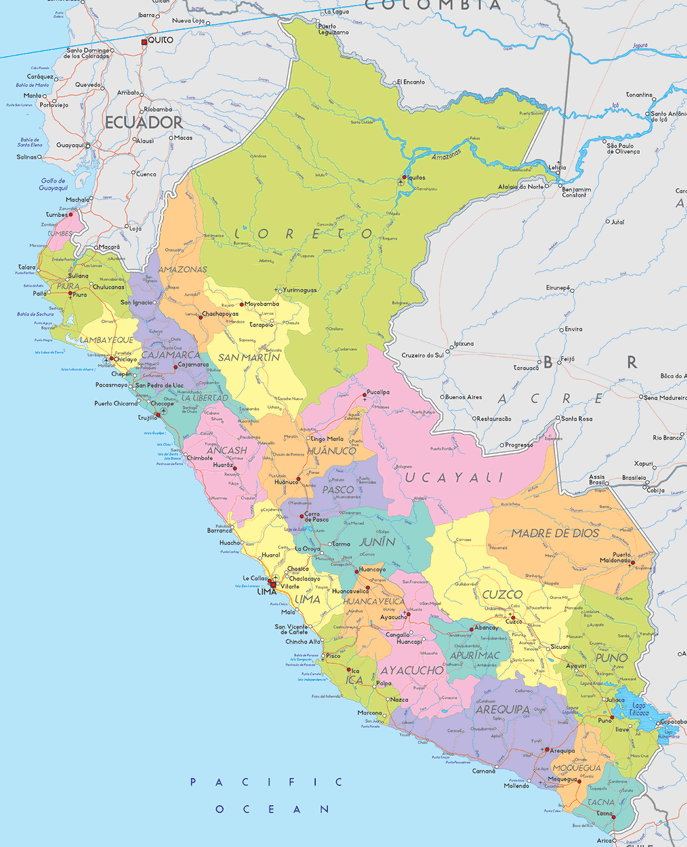 peru political map
