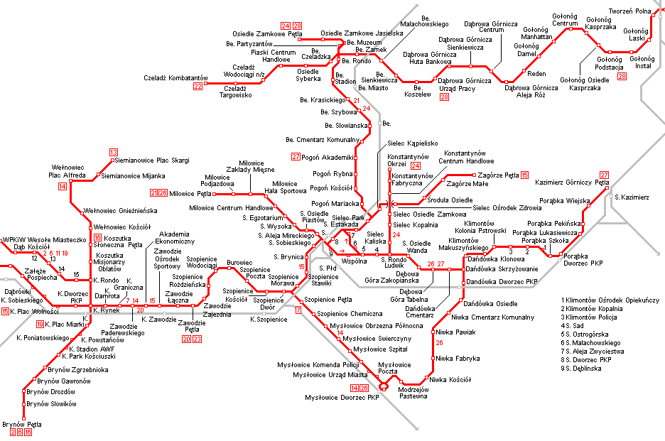 katowice metro map