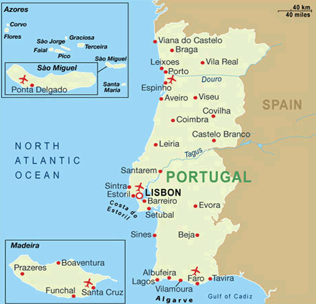 Portugal National Map
