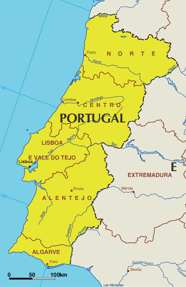 Portugal Country Map