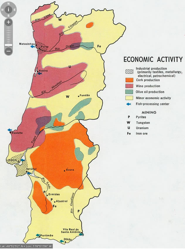 Portugal Map Economy