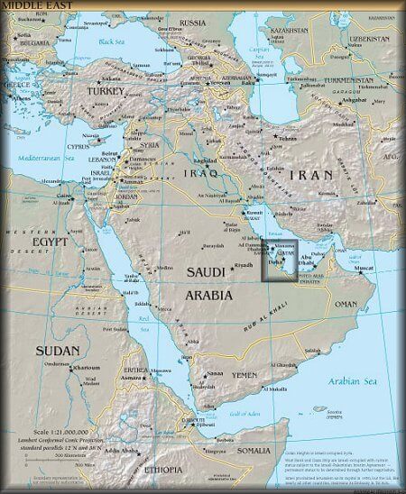 qatar regional map