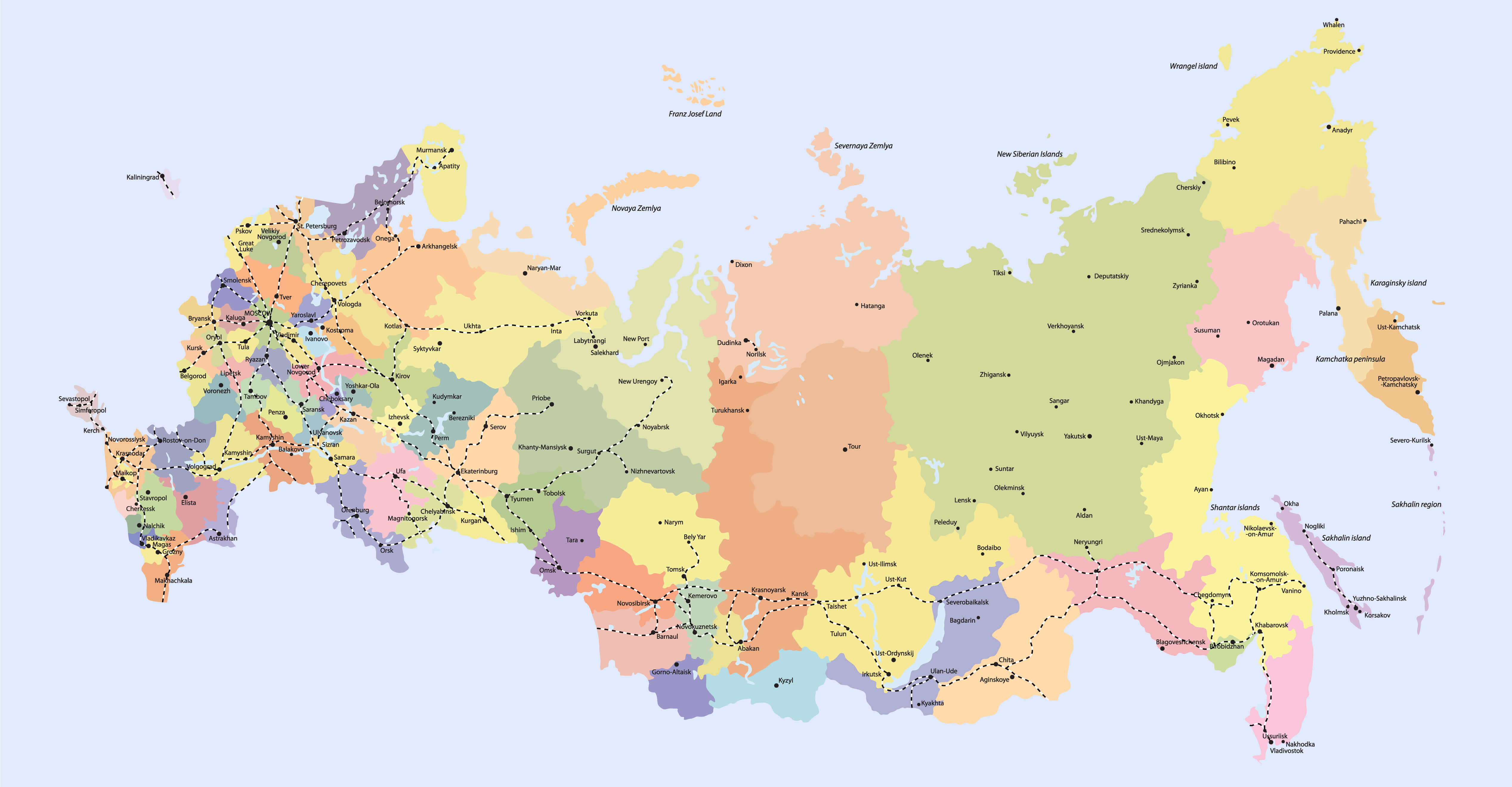 Russia Administrative Map