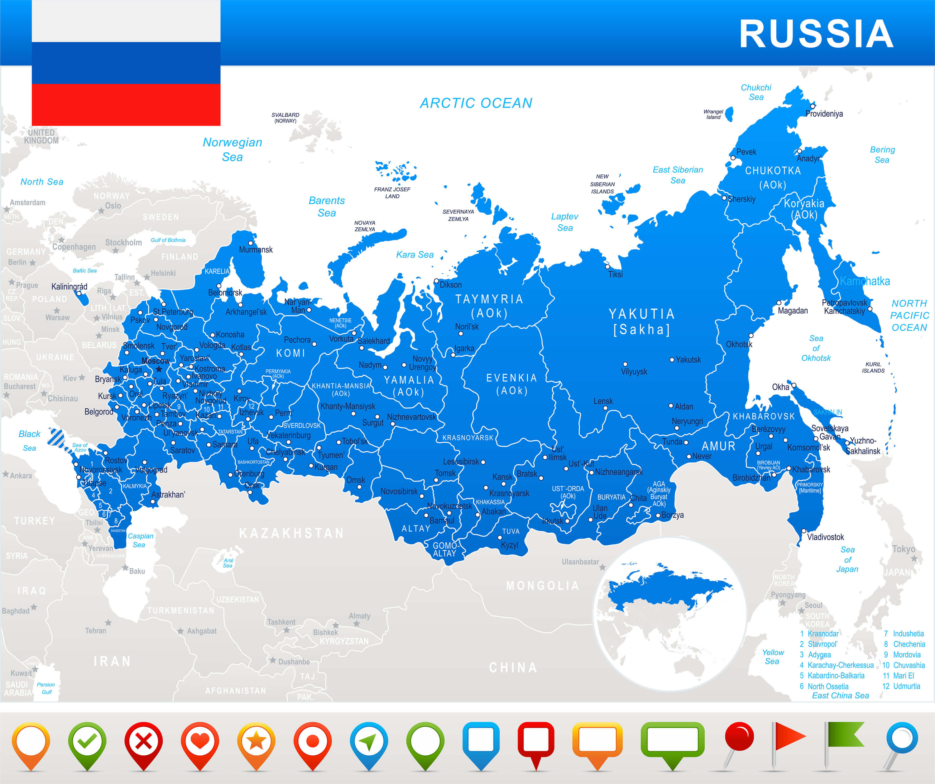Russia Travel Map