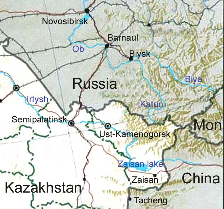 Barnaul area map