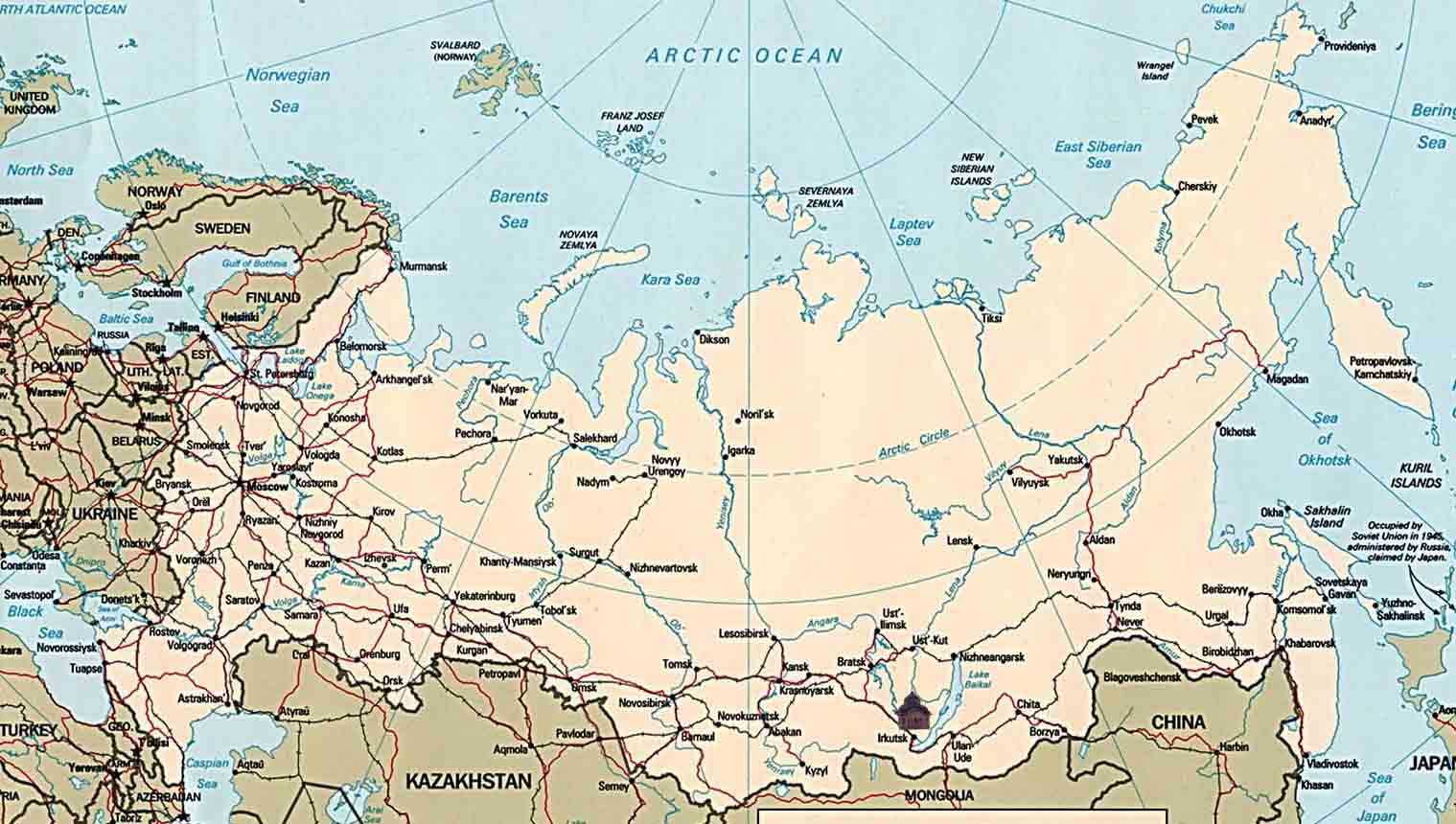 Irkutsk map russia