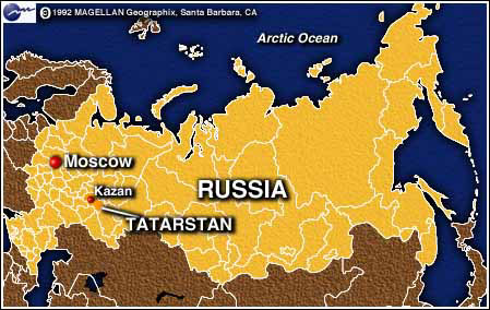 Russia Tatarstan Kazan map