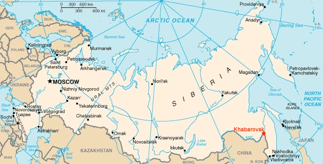 russia map khabarovsk