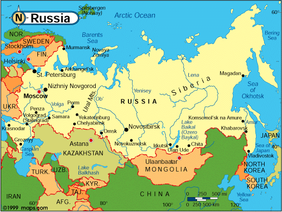 maps of russia