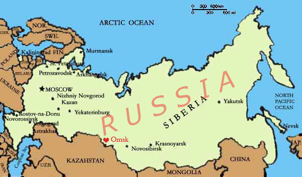 Omsk russia map