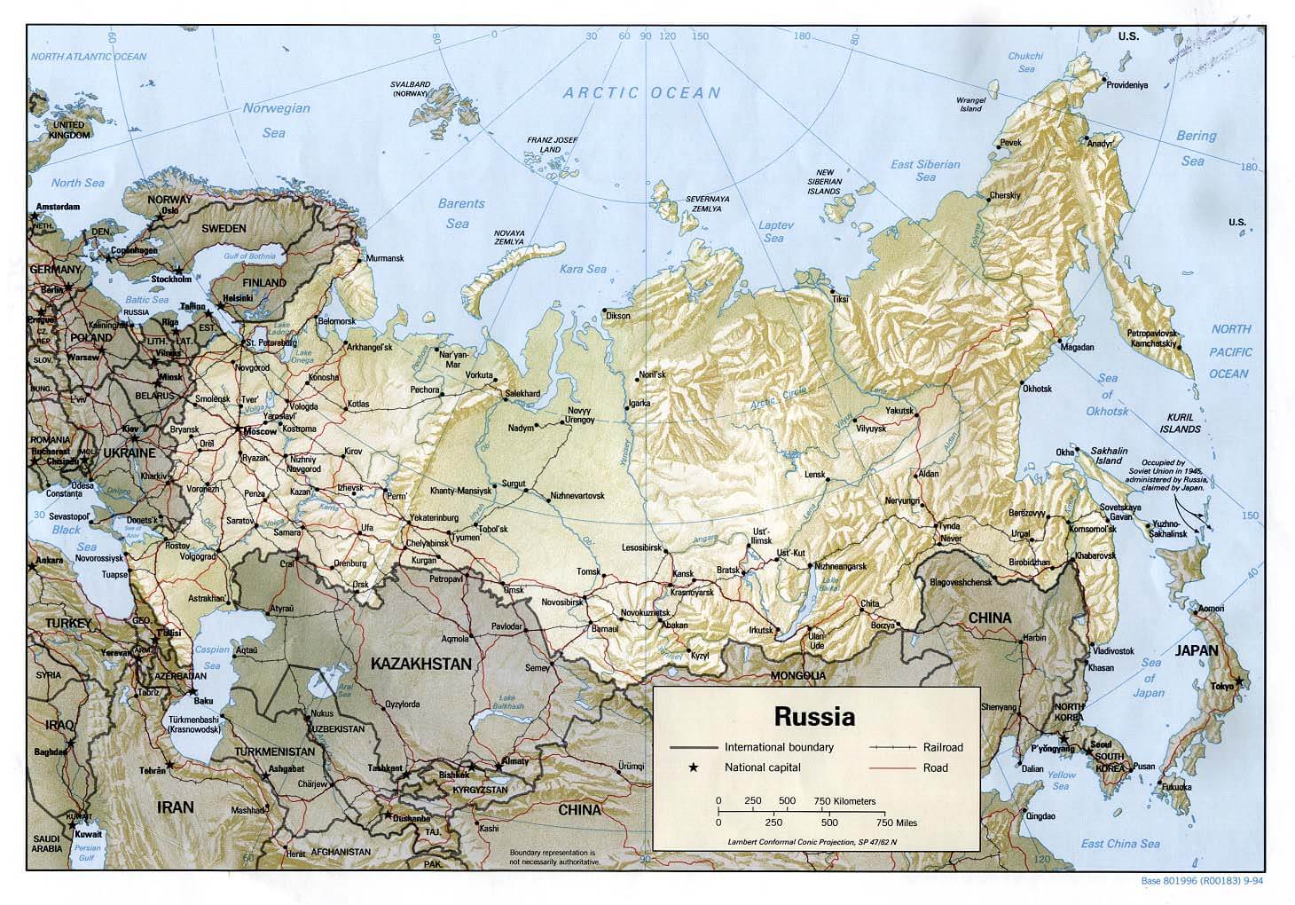 russia relief map