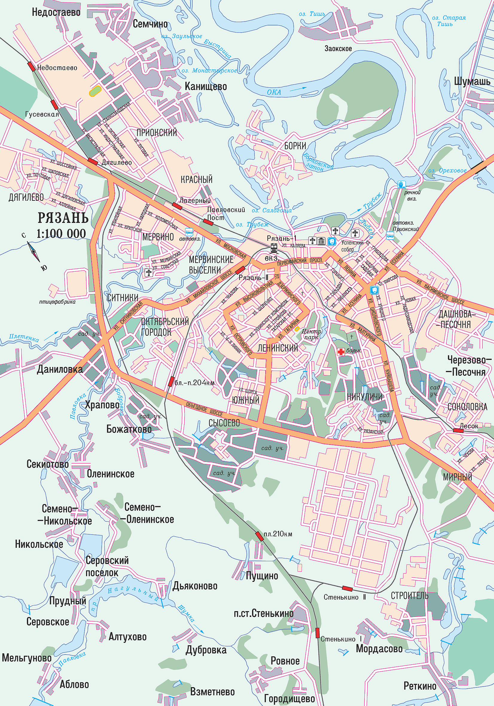 Ryazan center map