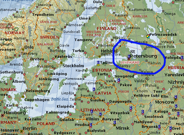 st petersburg baltic sea map