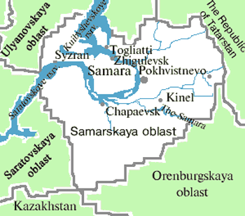 samara oblast map