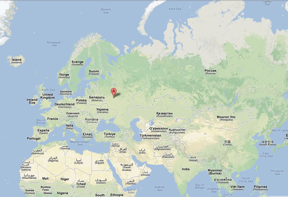 map of Tula russia