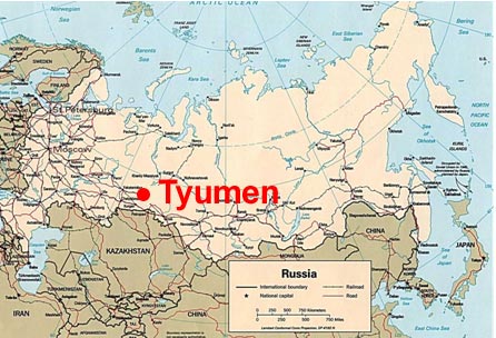 Tyumen russia map
