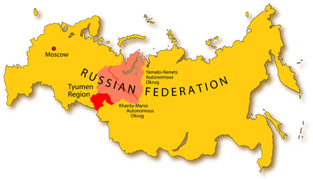 tyumen russian federation map