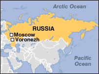Voronezh moscow map