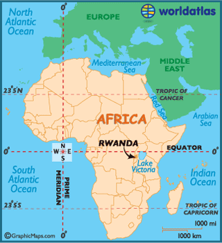 rwanda africa map