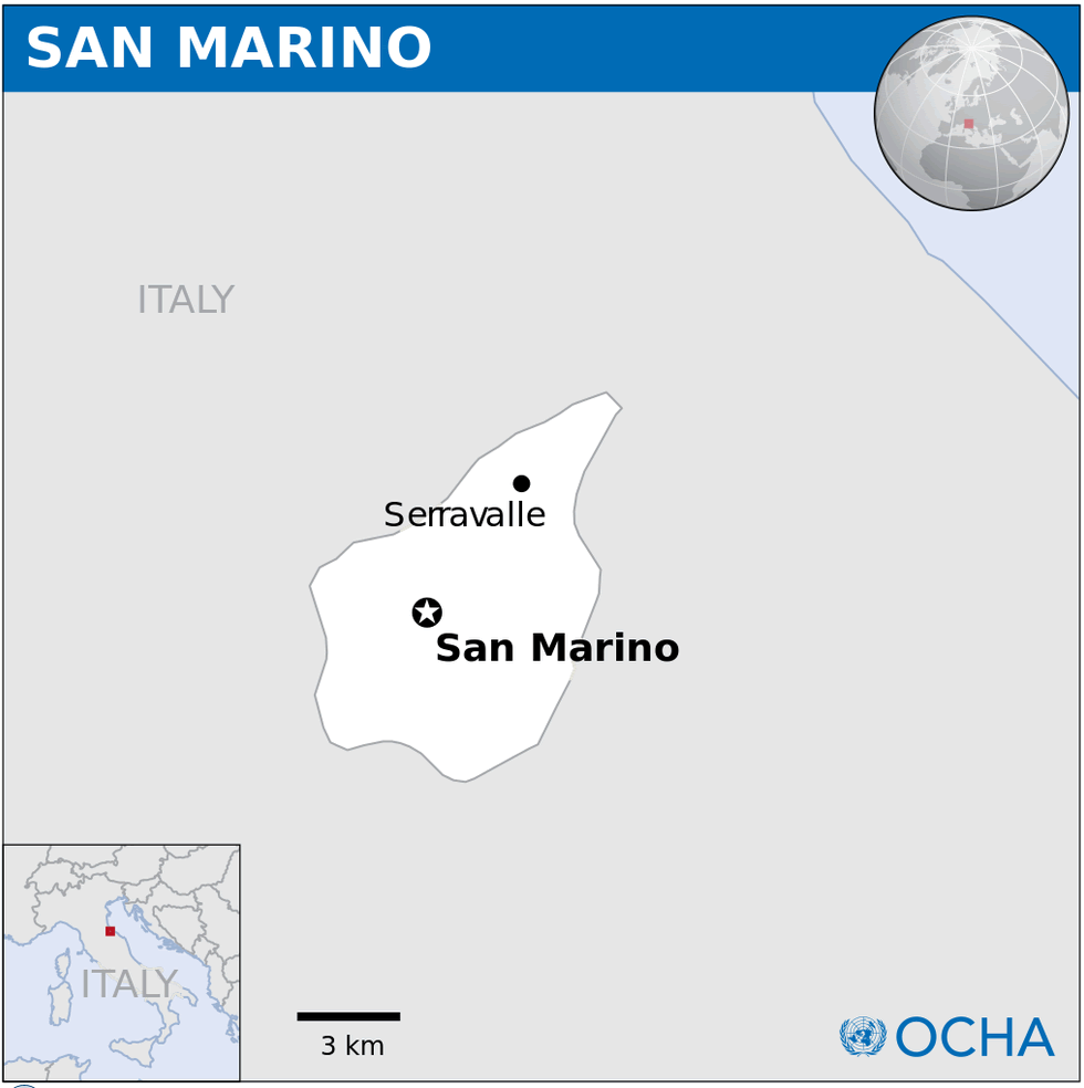san marino location map