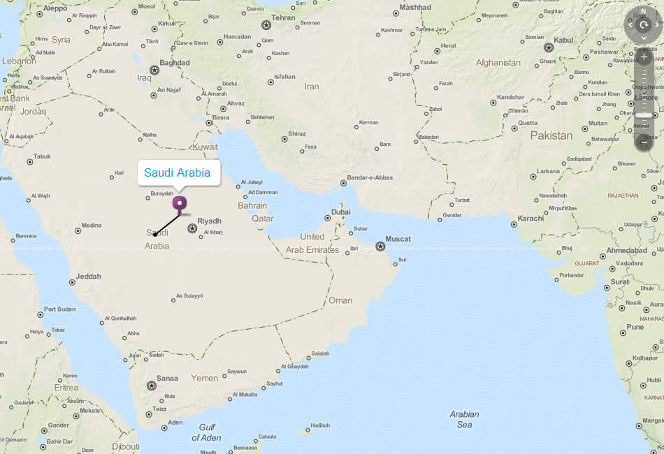 map saudi arabia