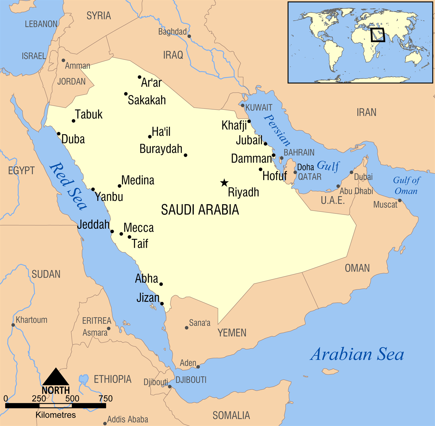 saudi arabia cities map