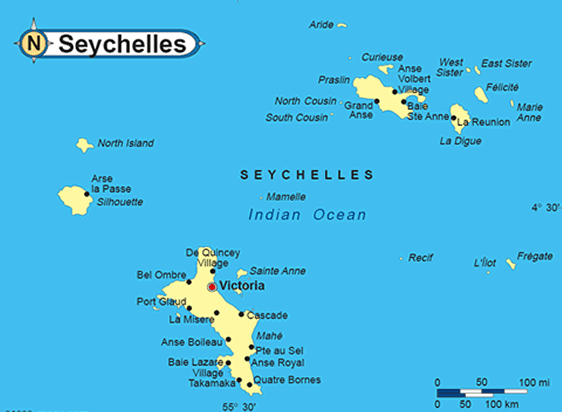 seychelles map
