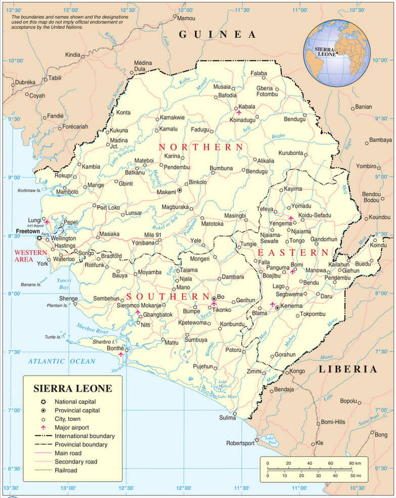 sierra leone national map