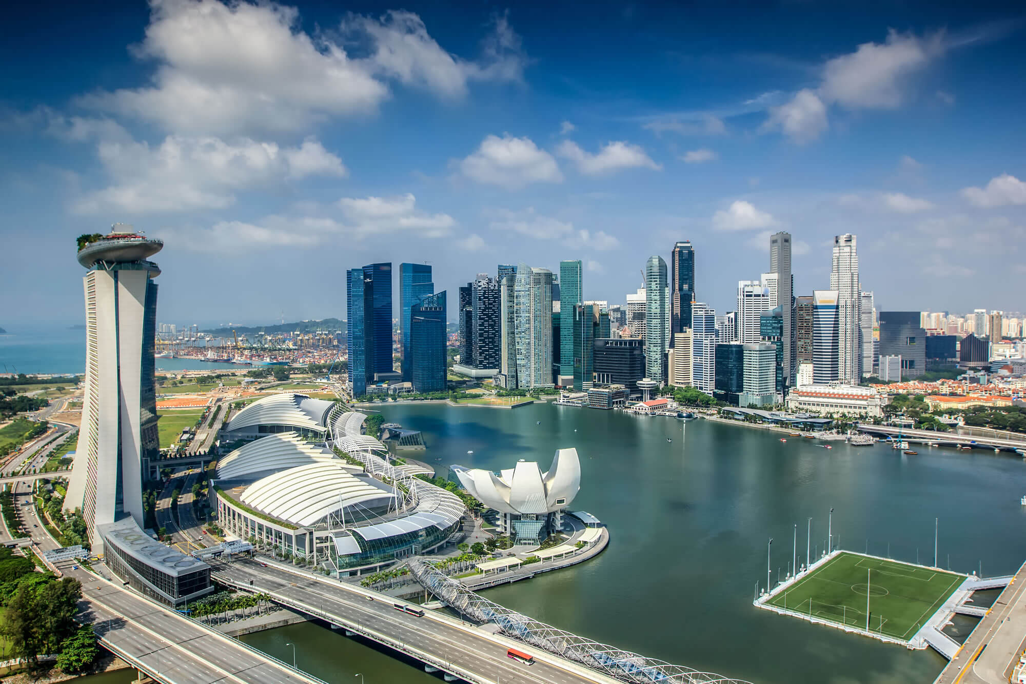 Landscape of Singapore city 