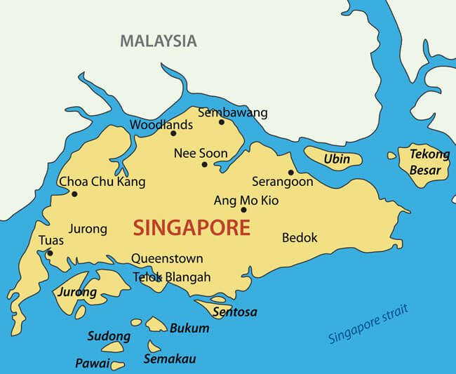 Singapore Cities Map