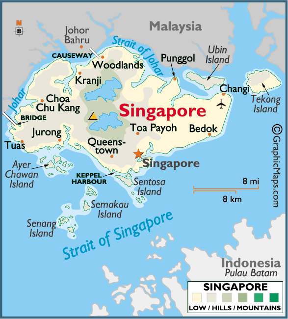 singapore map malaysia