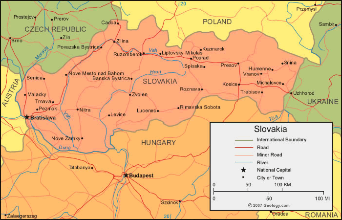 slovakia map