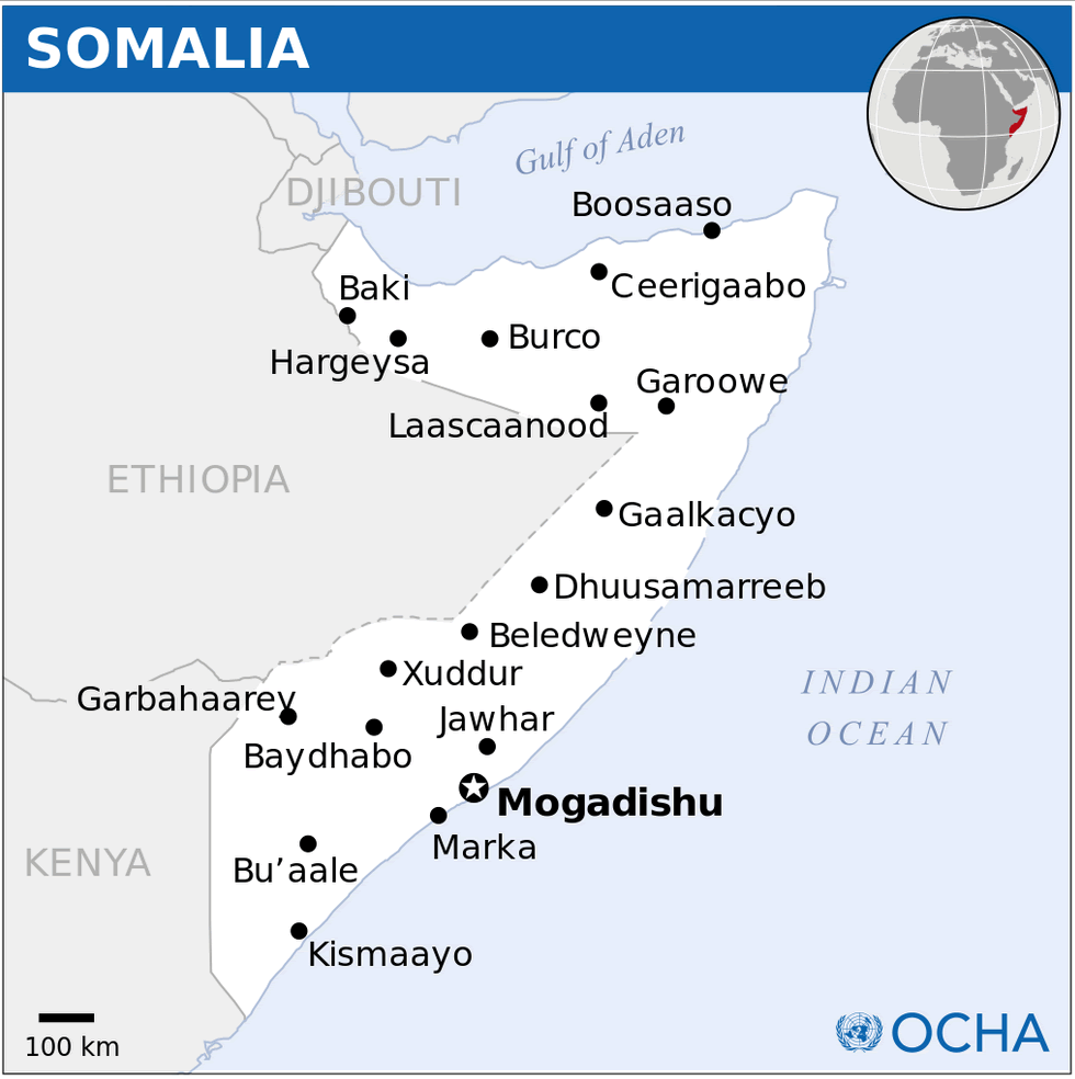 somalia location map