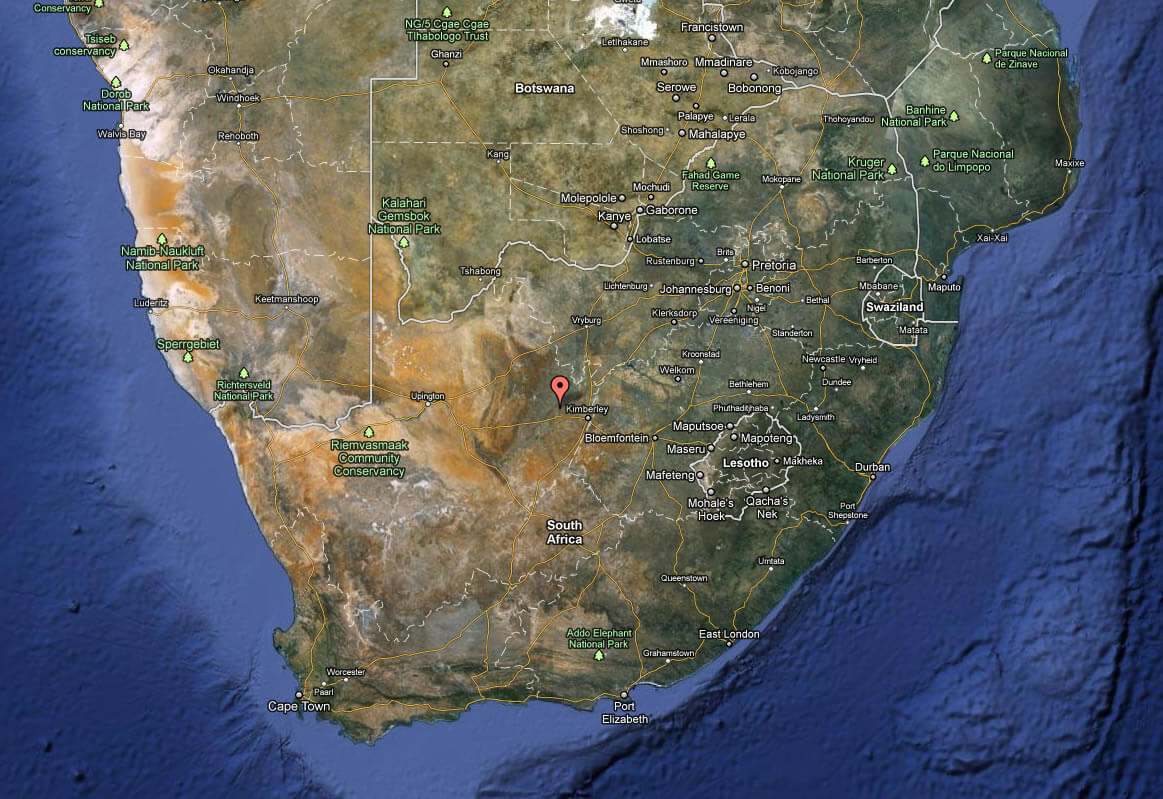 satellite image of south africa
