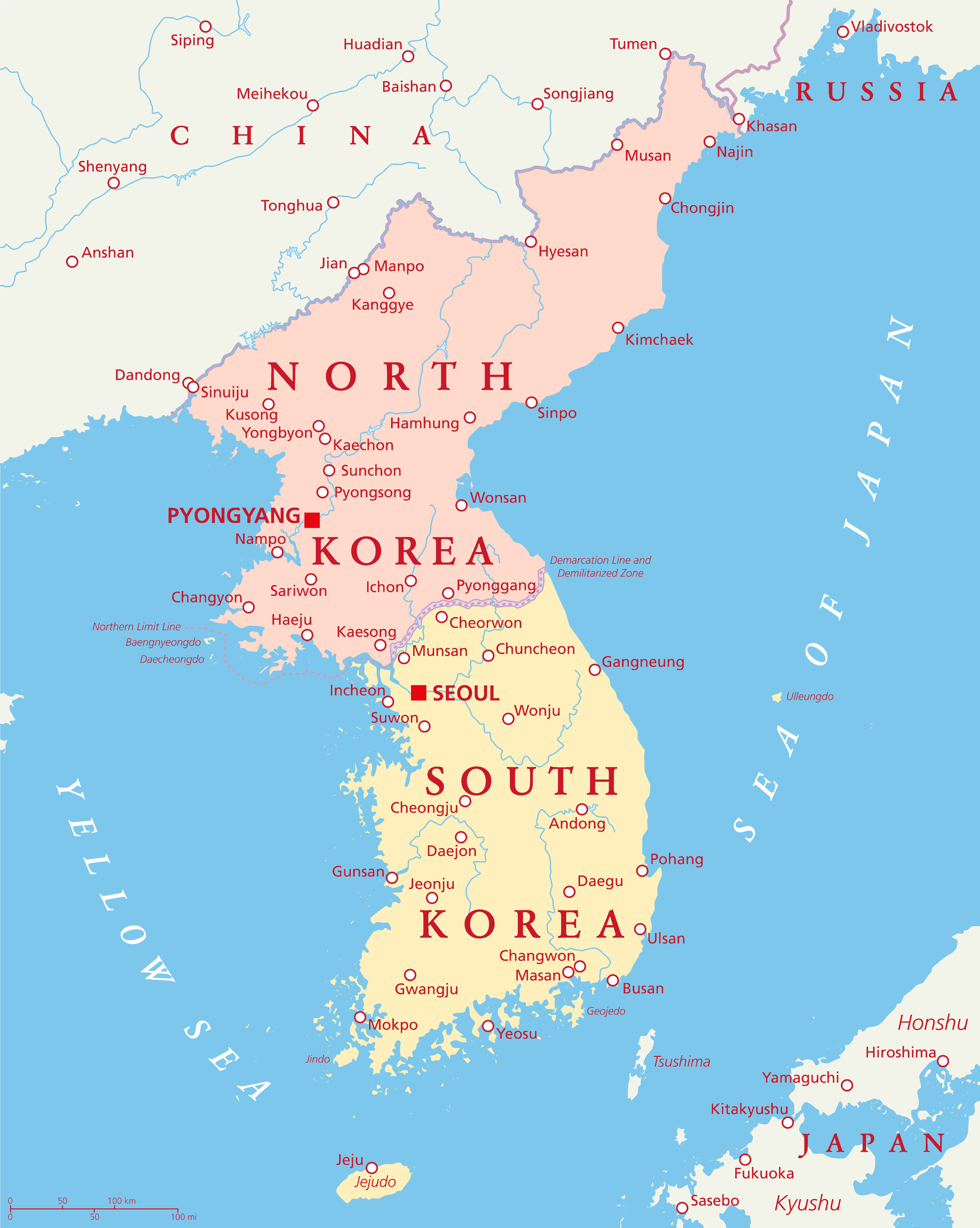 South Korea Political Map