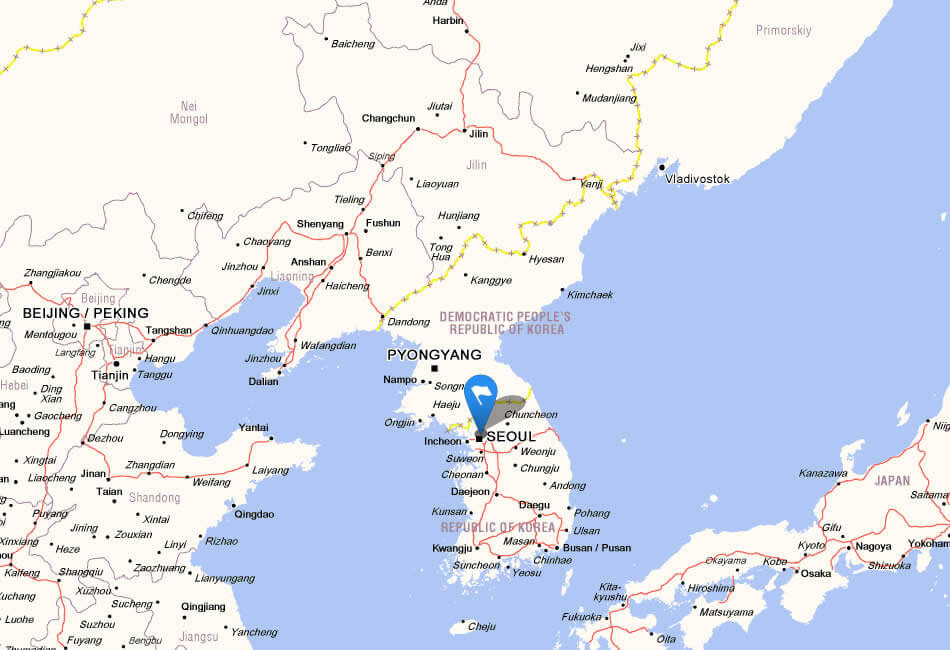 south korea country map