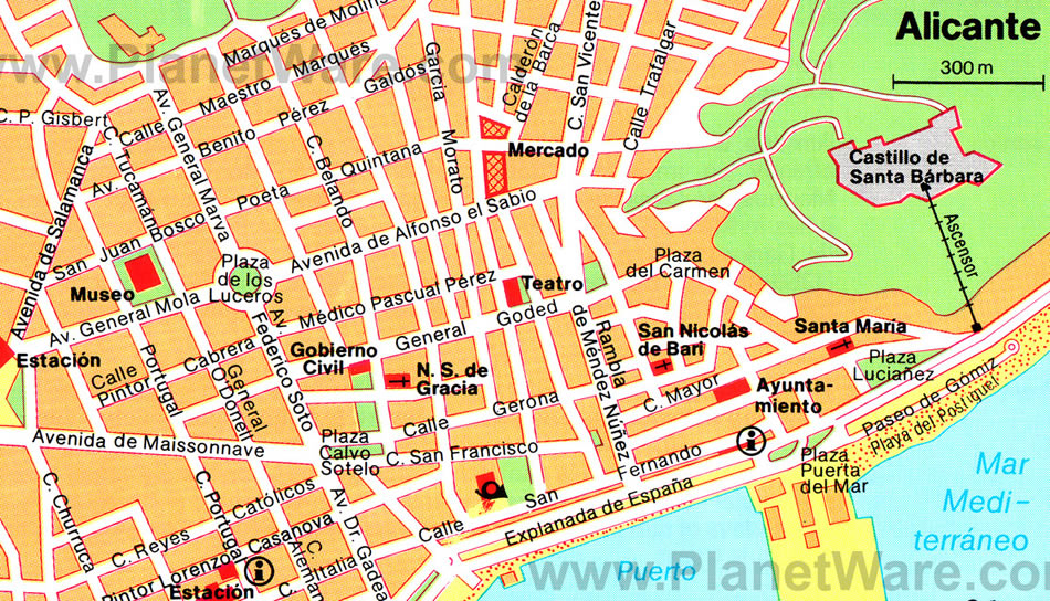 alicante city map