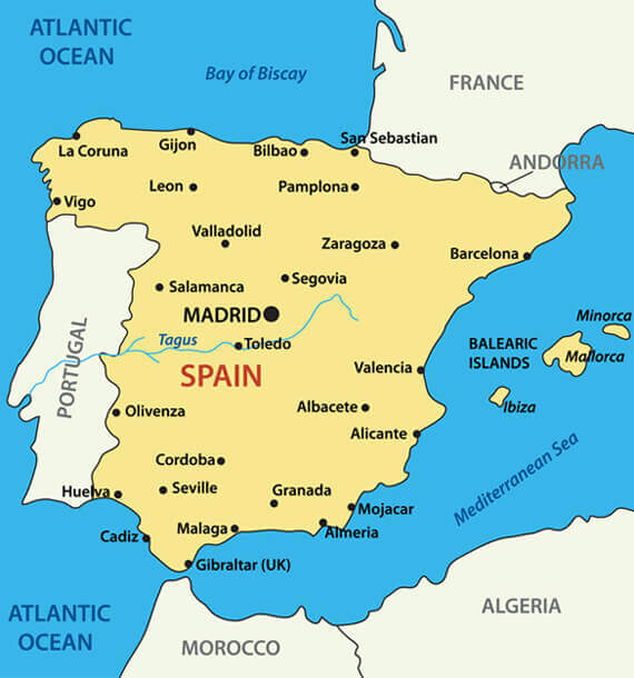 Spain Kingdom Map