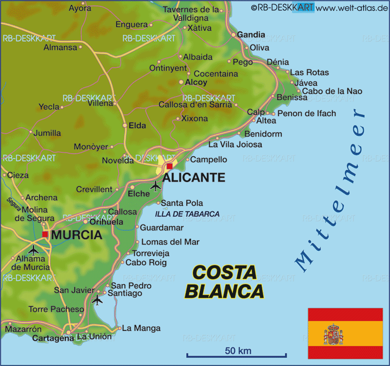 Cartagena spain map