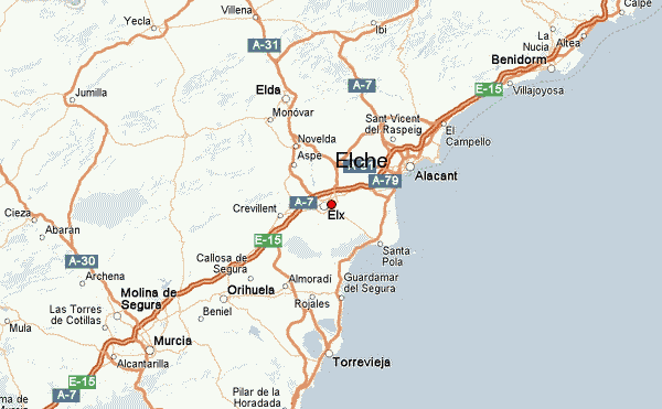 Elche route map