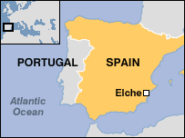 spain Elche map