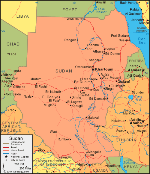 sudan map