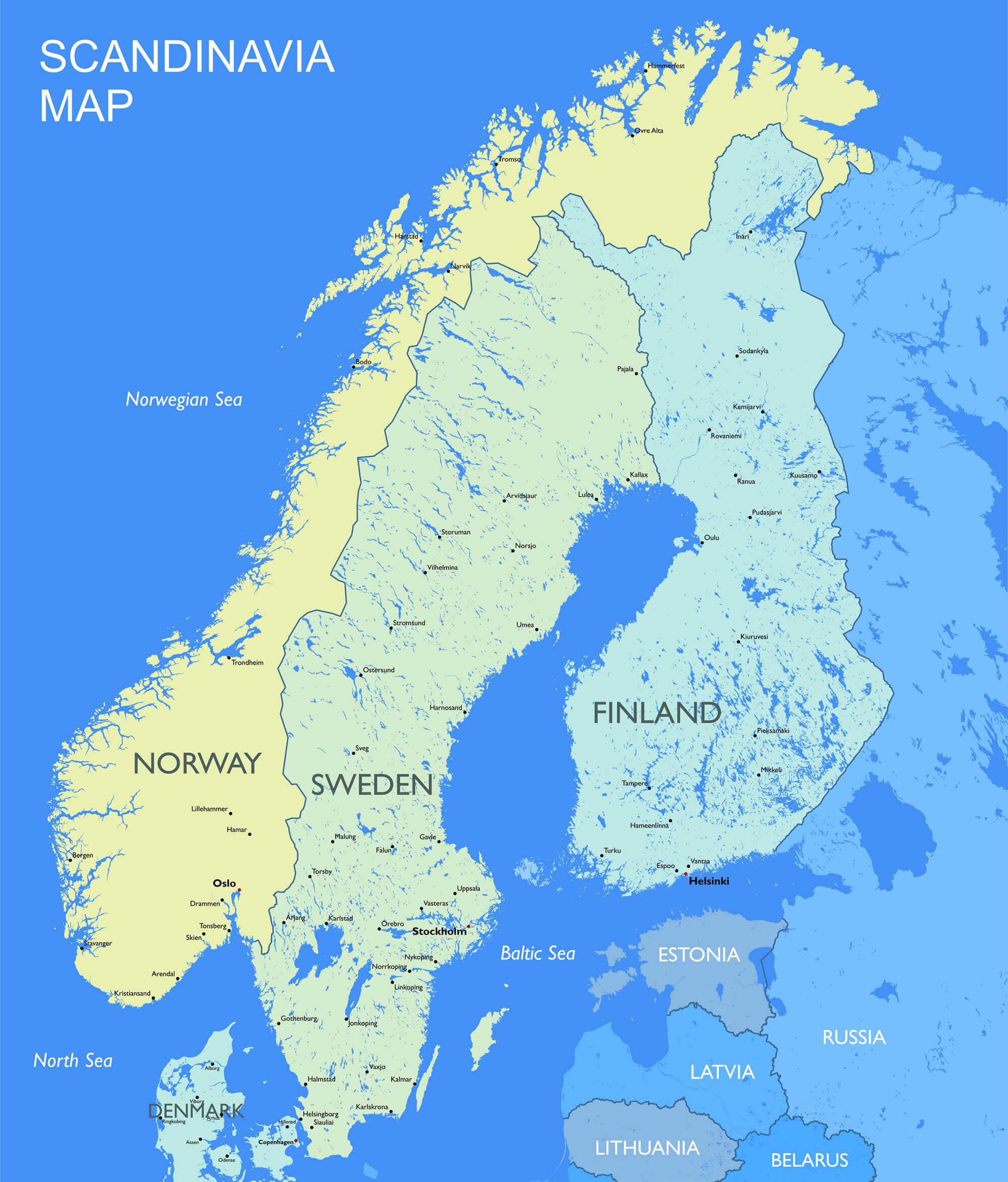 Sweden Scandinavia Map