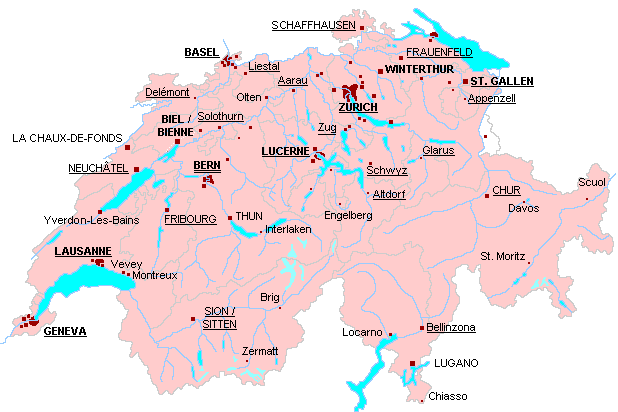 map switzerland cities Dietikon