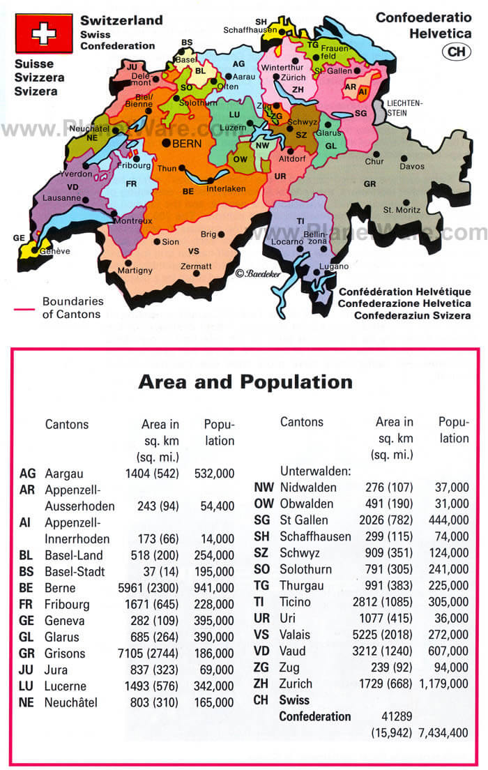 Switzerland Population Map