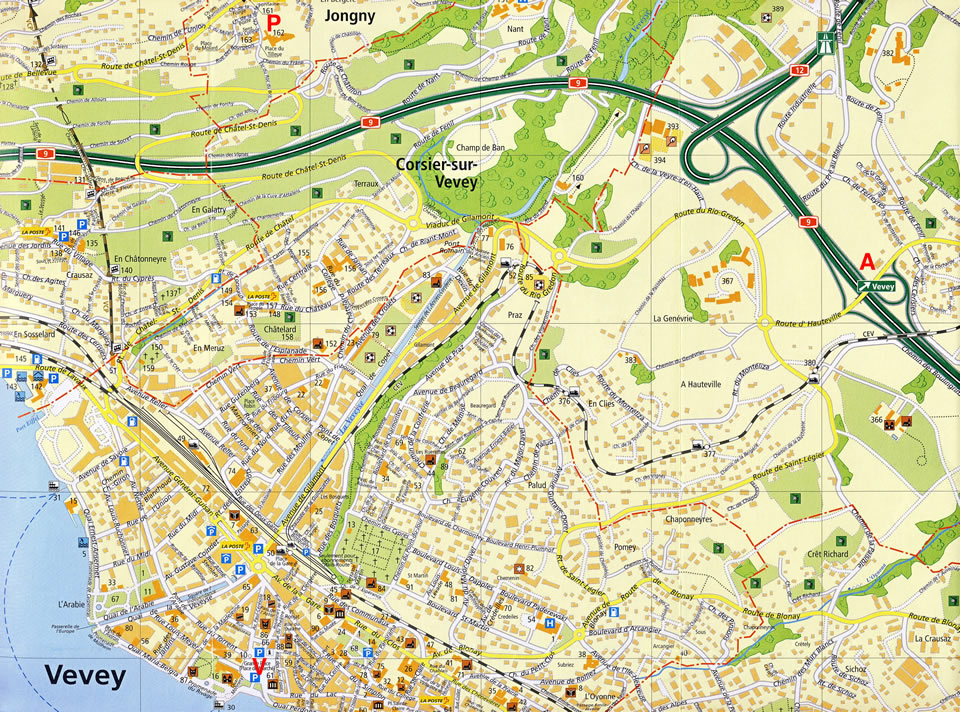 switzerland Vevey map