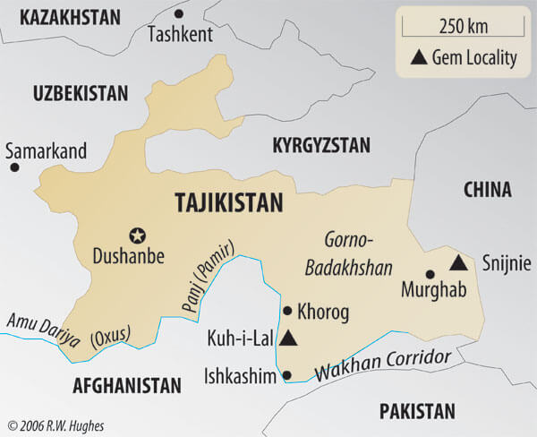 tajikistan regions map